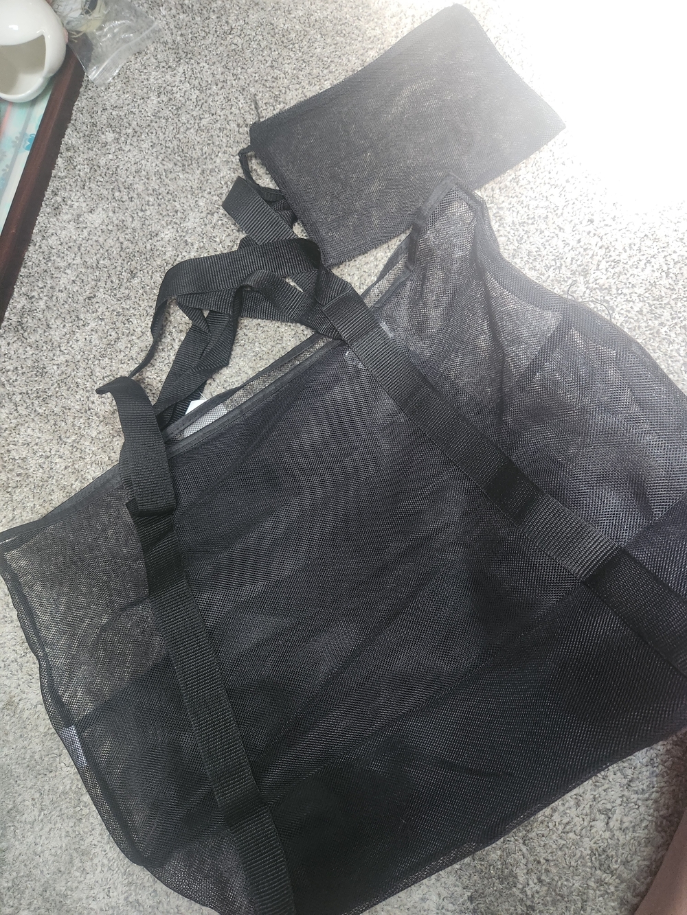 Time and Tru Black Mesh Duffel Tote